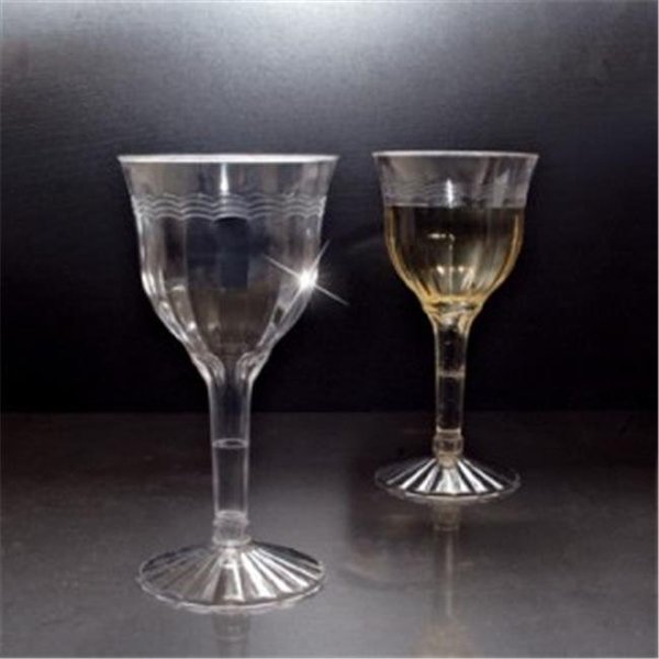 Emi Yoshi EMI Yoshi EMI-REWG28 2 Piece Fluted 6 oz Clear Wine Goblet Case Of 120 EMI-REWG28